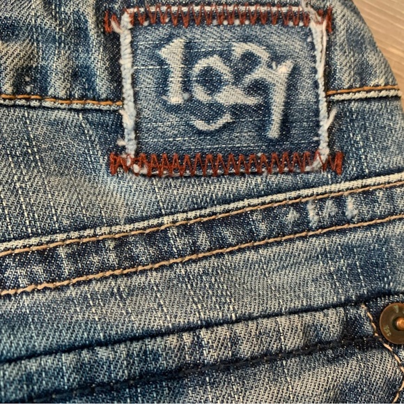 1921 Women's Slim Boot Jeans Flap Pockets Western Glove Works Size 27 - Picture 7 of 9